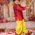 Multicolour printed cotton kurta with dhoti set for boys