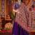 Purple Silk thread Embroidered Navratri Chaniya Choli