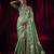 seagreen kanjivaram silk blend wedding saree