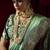 seagreen kanjivaram silk blend wedding saree