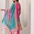 pink colored party wear embroidered stitched crepe pant style kurti suit with duppatta