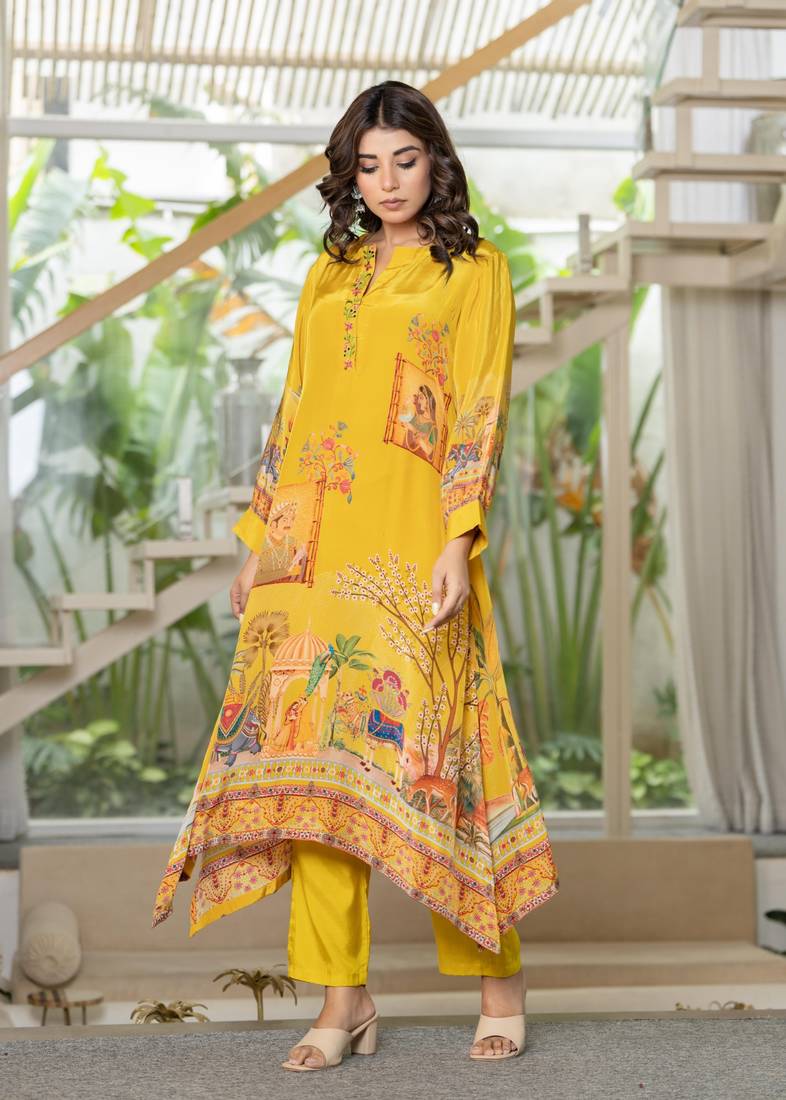 Maurya goldy kurta pant set