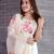 white colored party wear embroidered stitched georgette pant style kurti suit with duppatta