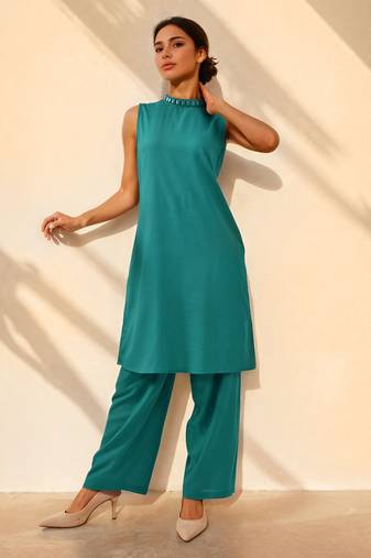 Sharanya fern kurta pant set