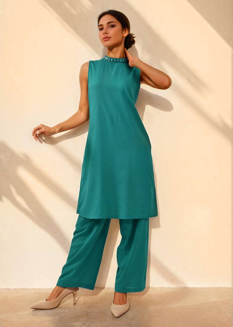 Sharanya fern kurta pant set