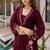 Kabool merlot embroidery kurta pant set