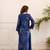 Kabool jayblue printed cotton kurta pant set