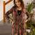Kabool raven cotton printed kurta pant set