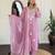  pink colored party wear embroidered stitched viscose pant style kurti suit with duppatta