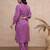 Viva raisin embroidery cotton kurta pant set