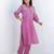 Viva periwinkle embroidery cotton kurta pant set