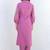 Viva periwinkle embroidery cotton kurta pant set