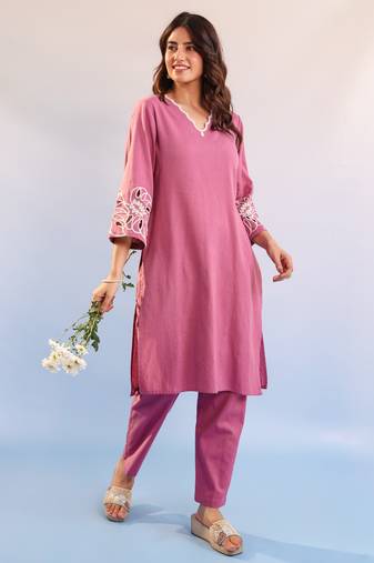 Purna blossom cotton kurta pant set