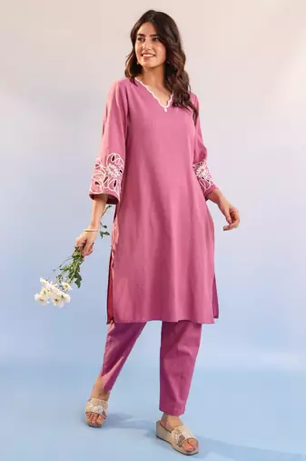 Purna blossom cotton kurta pant set