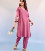 Purna blossom cotton kurta pant set