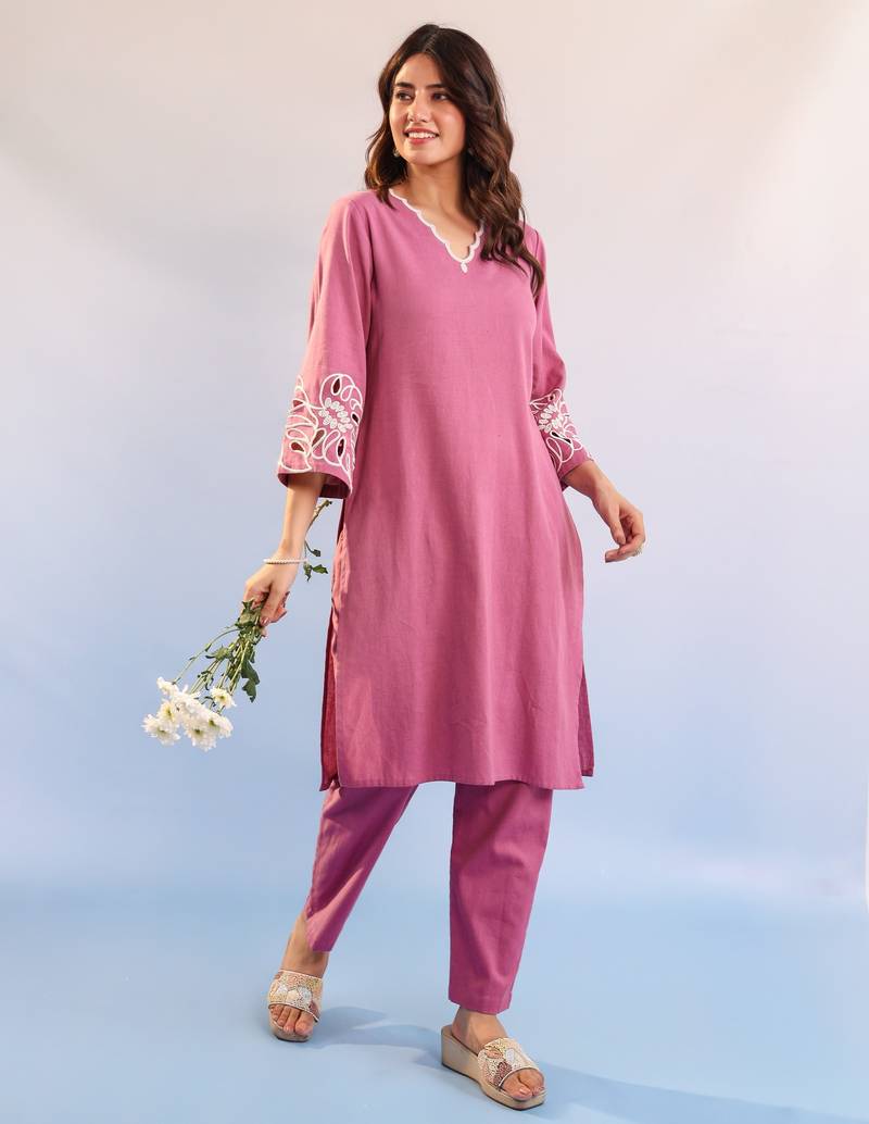 Purna blossom cotton kurta pant set
