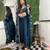  blue party wear embroidered stitched chanderi pant style kurti suit with duppatta