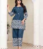 Teal cotton co-ord-sets