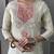 off white colored party wear embroidered stitched chanderi silk pant style kurti suit with duppatta