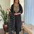 black colored party wear embroidered stitched viscose pant style kurti suit with duppatta