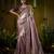 purple kanjivaram silk blend wedding saree