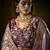 purple kanjivaram silk blend wedding saree