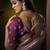 purple kanjivaram silk blend wedding saree
