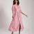 Pink cotton printed girls dress