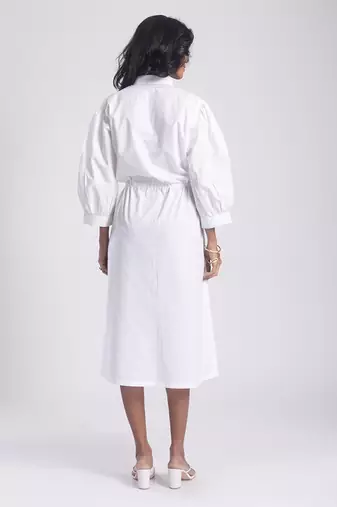 White cambric plain girls dress