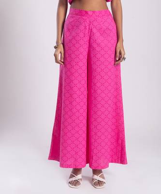 Pink cotton printed Kurta Set 4
