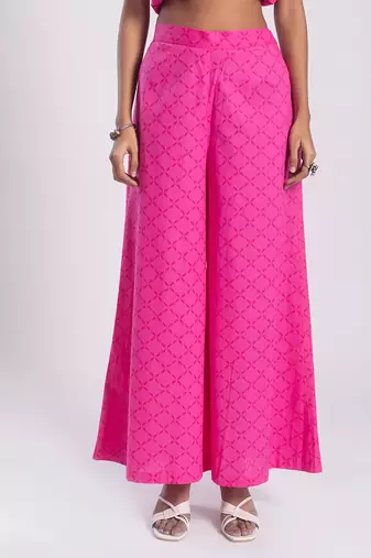 Pink cotton printed Kurta Set