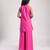 Pink cotton plain kurta set