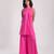Pink cotton plain kurta set