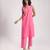 Pink cambric plain kurta with pant