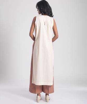 White cambric plain Kurta Set 4