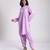 Purple cambric plain Kurta Set