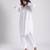 White cambric plain Kurta Set