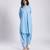 Blue cambric plain Kurta Set