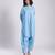 Blue cambric plain Kurta Set