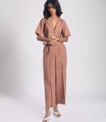 Brown cambric plain co ord set