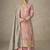 Light peach simar silk embroidered designer plazzo suit