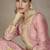 Light peach simar silk embroidered designer plazzo suit
