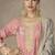 Light peach simar silk embroidered designer plazzo suit