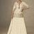 Off white chinon embroidered designer plazzo suit