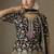 Black chinon embroidered designer plazzo suit
