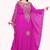 Royal Fuchsia Embellished Georgette  Stitched Kaftan with Gold Handwork