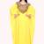 Elegant Yellow Georgette Stitched Kaftan Gown with Golden Zari Handwork & Beads 