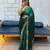 green silk blend shine butterfly saree with blouse