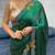 green silk blend shine butterfly saree with blouse