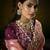 purple kanjivaram silk blend wedding saree